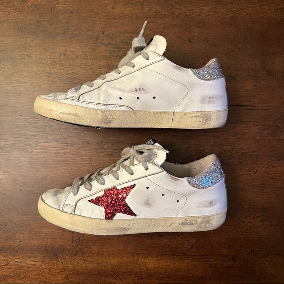 GOLDEN GOOSE - Superstar - Glittery Red Star - 37 - Picture 4 of 8